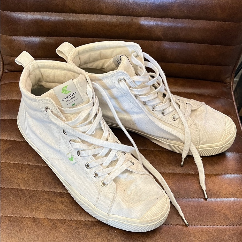 Cariuma white high tops. Size 11. Gently worn